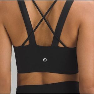 Lululemon Athletica Like a Cloud Longline Bra D/DD Cup Sportabra Size 10 Black